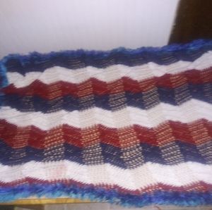 Red white and blue blanket